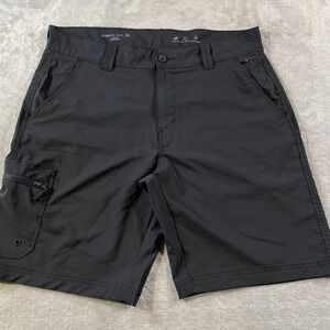 Kenneth Cole Cargo Shorts Men 36 Black Lightweight 4 Way Stretch Water Resistant